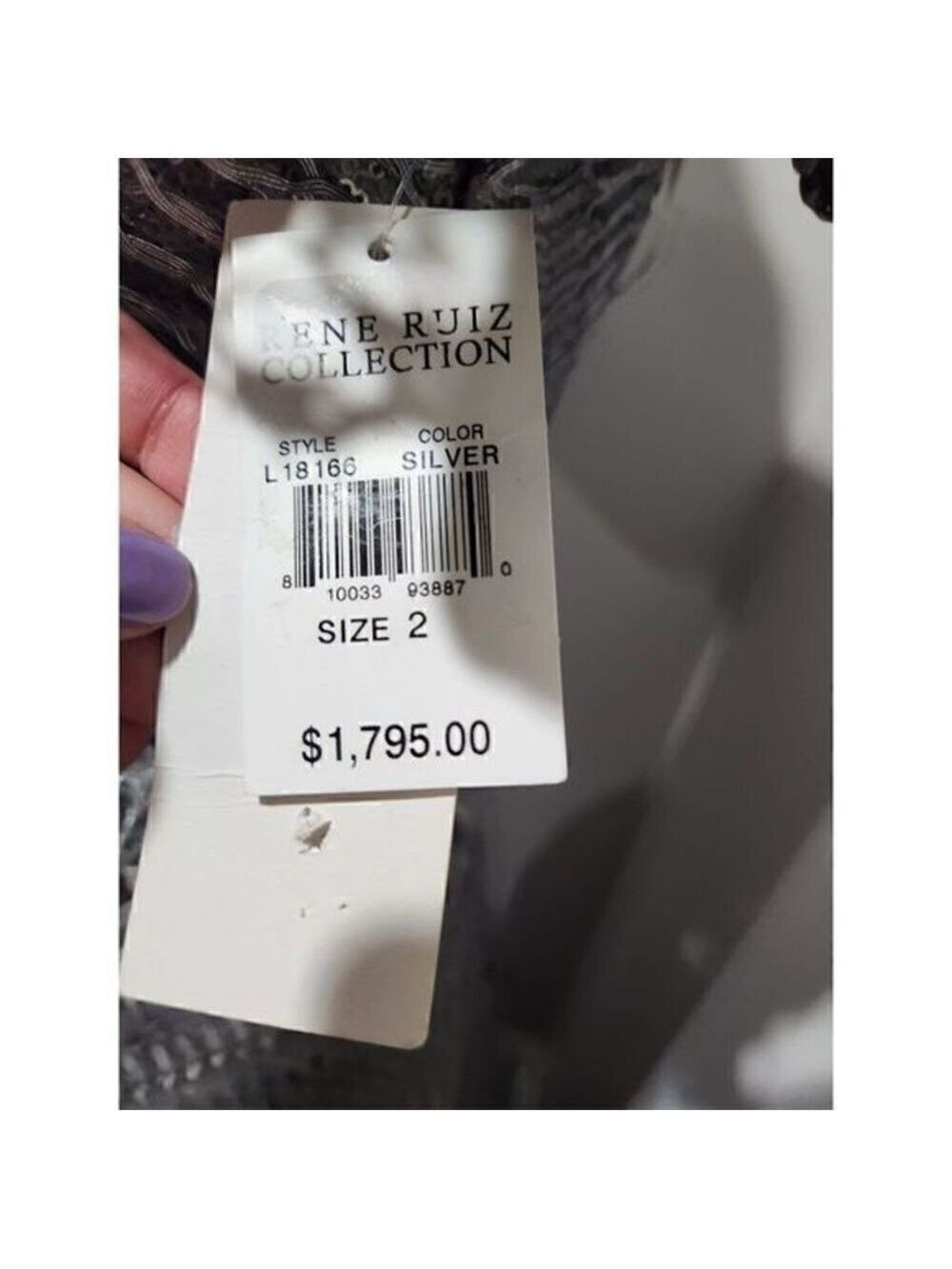 RENE RUIZ Collection Corseted Tulle A-line gown with Cascading Skirt size 2 NWT - Picture 7 of 8